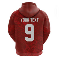 Custom Poland National Football Zip Hoodie The Eagles on Flames - Wonder Print Shop