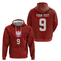 Custom Poland National Football Zip Hoodie The Eagles on Flames - Wonder Print Shop