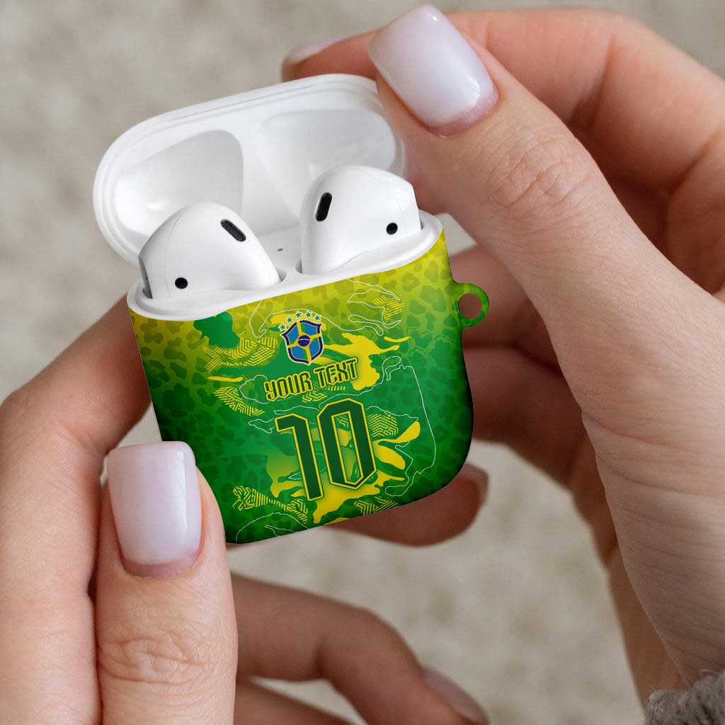 Custom Brazil National Football AirPods Case South American Wild Nature Sporty Style - Wonder Print Shop