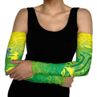 Custom Brazil National Football Arm Sleeves South American Wild Nature Sporty Style - Wonder Print Shop