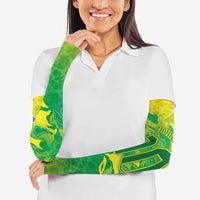 Custom Brazil National Football Arm Sleeves South American Wild Nature Sporty Style - Wonder Print Shop