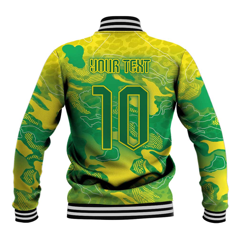Custom Brazil National Football Baseball Jacket South American Wild Nature Sporty Style - Wonder Print Shop