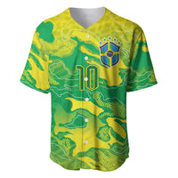 Custom Brazil National Football Baseball Jersey South American Wild Nature Sporty Style - Wonder Print Shop