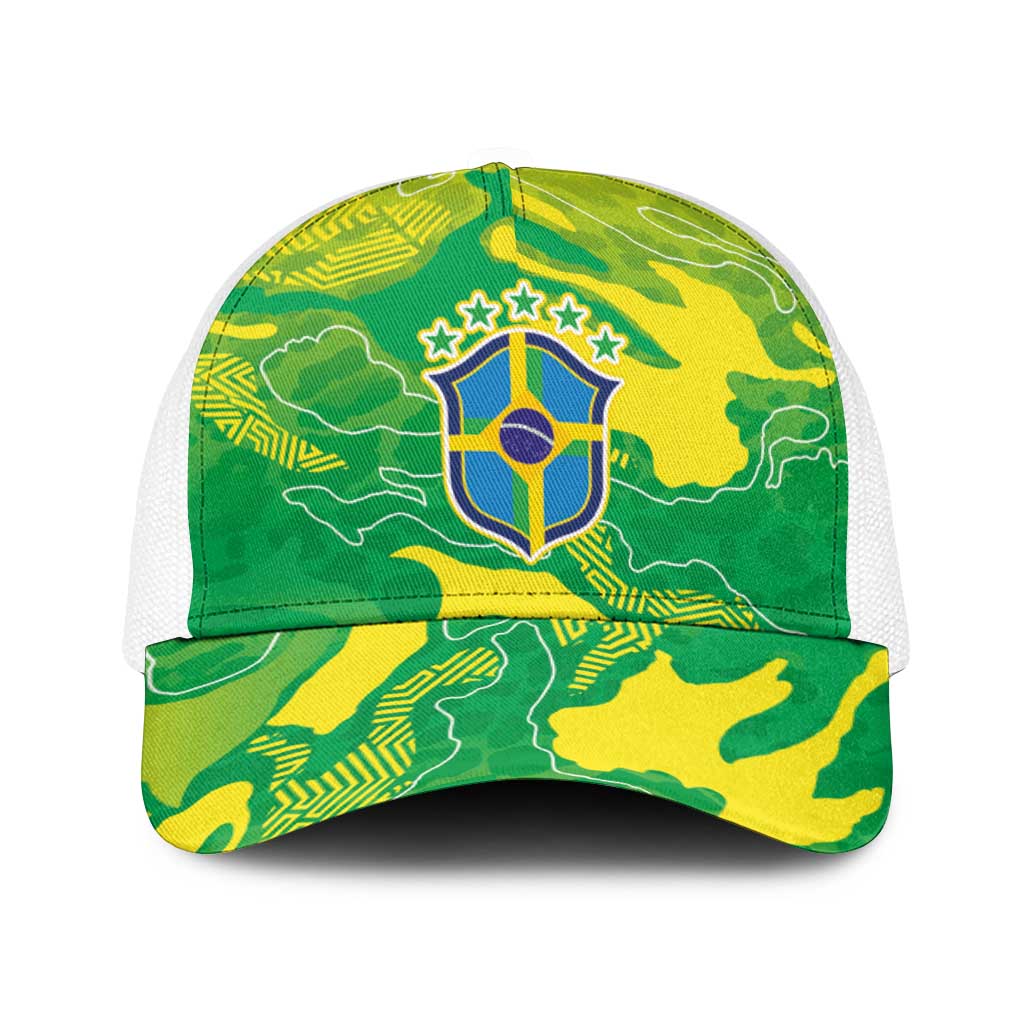 Brazil National Football Baseball Net Cap South American Wild Nature Sporty Style - Wonder Print Shop