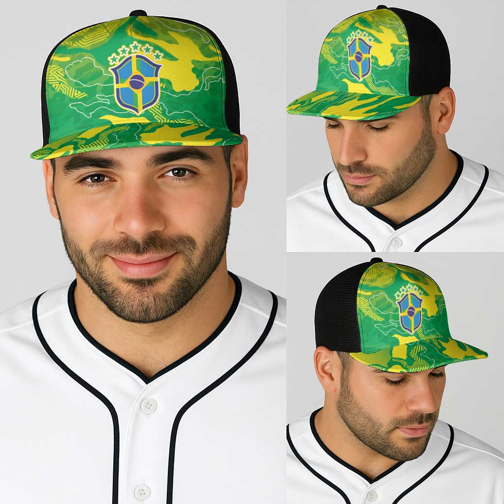 Brazil National Football Baseball Net Cap South American Wild Nature Sporty Style - Wonder Print Shop