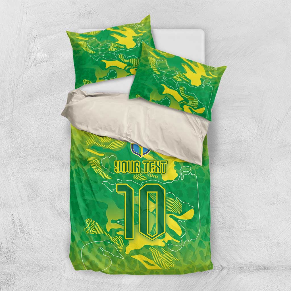 Custom Brazil National Football Bedding Set South American Wild Nature Sporty Style - Wonder Print Shop
