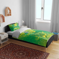 Custom Brazil National Football Bedding Set South American Wild Nature Sporty Style - Wonder Print Shop