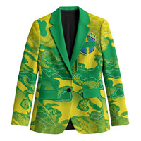 Custom Brazil National Football Blazer South American Wild Nature Sporty Style - Wonder Print Shop