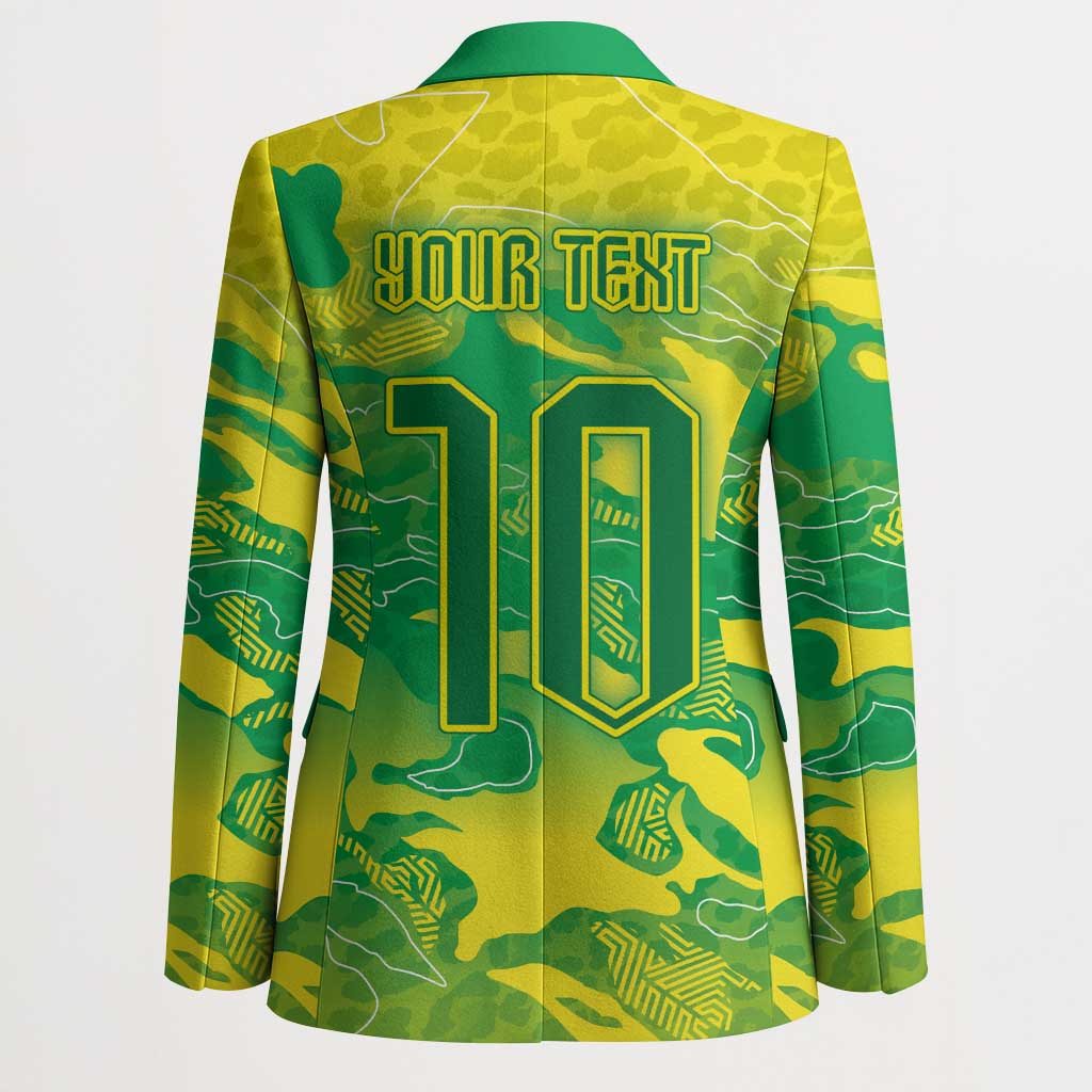Custom Brazil National Football Blazer South American Wild Nature Sporty Style - Wonder Print Shop