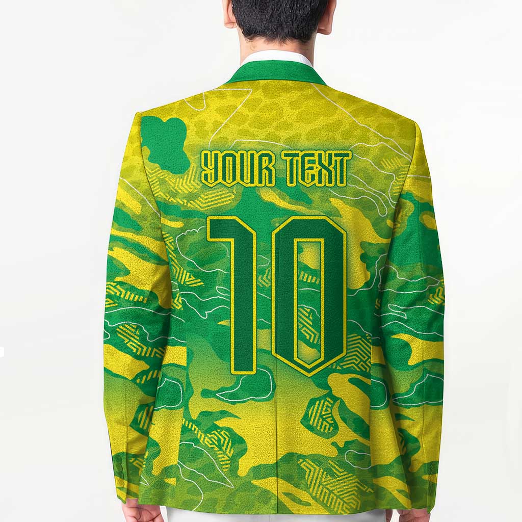 Custom Brazil National Football Blazer South American Wild Nature Sporty Style - Wonder Print Shop