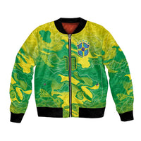 Custom Brazil National Football Bomber Jacket South American Wild Nature Sporty Style - Wonder Print Shop