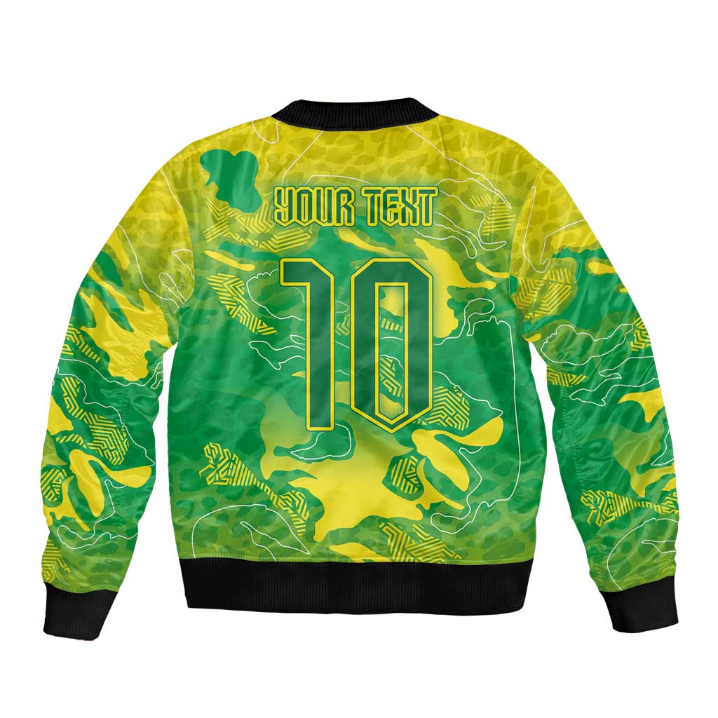 Custom Brazil National Football Bomber Jacket South American Wild Nature Sporty Style - Wonder Print Shop