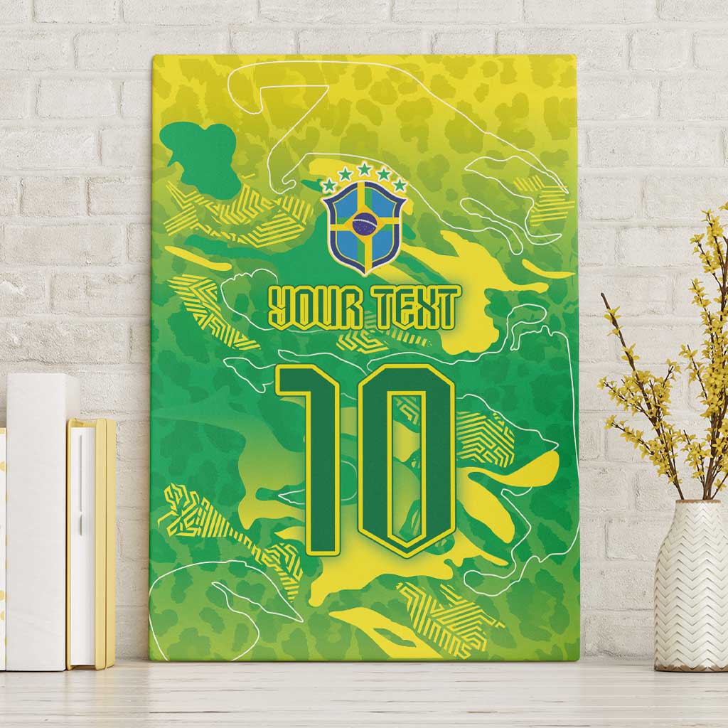 Custom Brazil National Football Canvas Wall Art South American Wild Nature Sporty Style - Wonder Print Shop