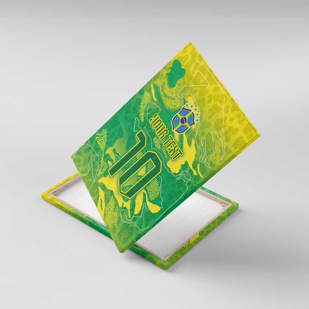 Custom Brazil National Football Canvas Wall Art South American Wild Nature Sporty Style - Wonder Print Shop
