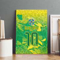 Custom Brazil National Football Canvas Wall Art South American Wild Nature Sporty Style - Wonder Print Shop