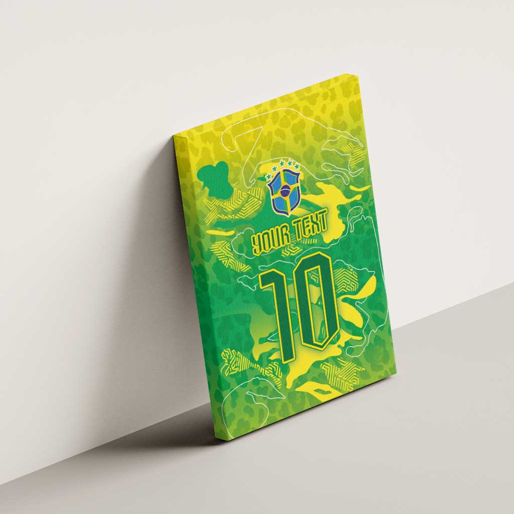 Custom Brazil National Football Canvas Wall Art South American Wild Nature Sporty Style - Wonder Print Shop