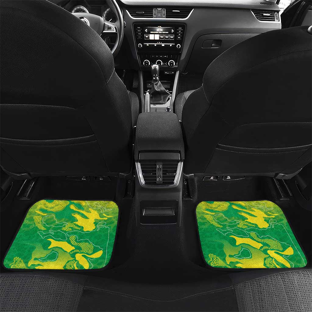 Custom Brazil National Football Car Mats South American Wild Nature Sporty Style - Wonder Print Shop