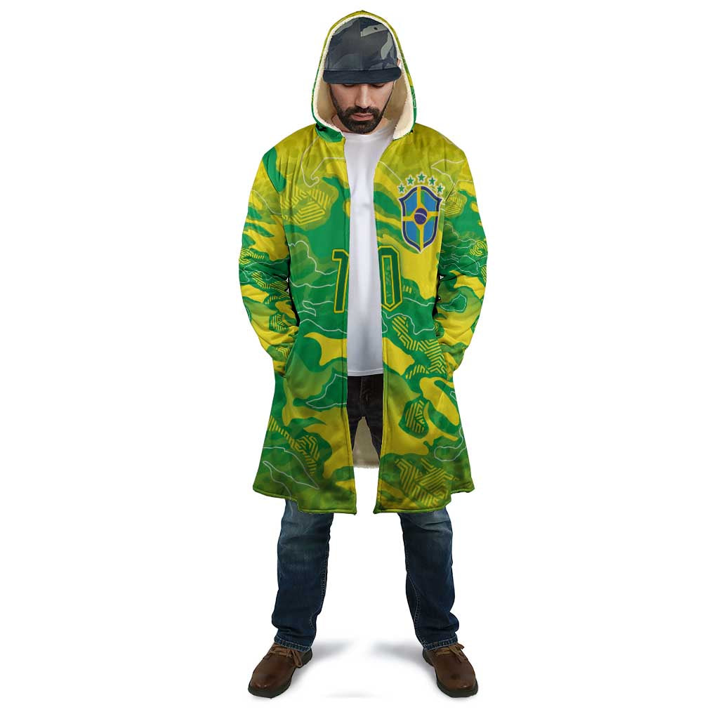 Custom Brazil National Football Cloak South American Wild Nature Sporty Style - Wonder Print Shop