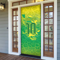 Custom Brazil National Football Door Cover South American Wild Nature Sporty Style - Wonder Print Shop