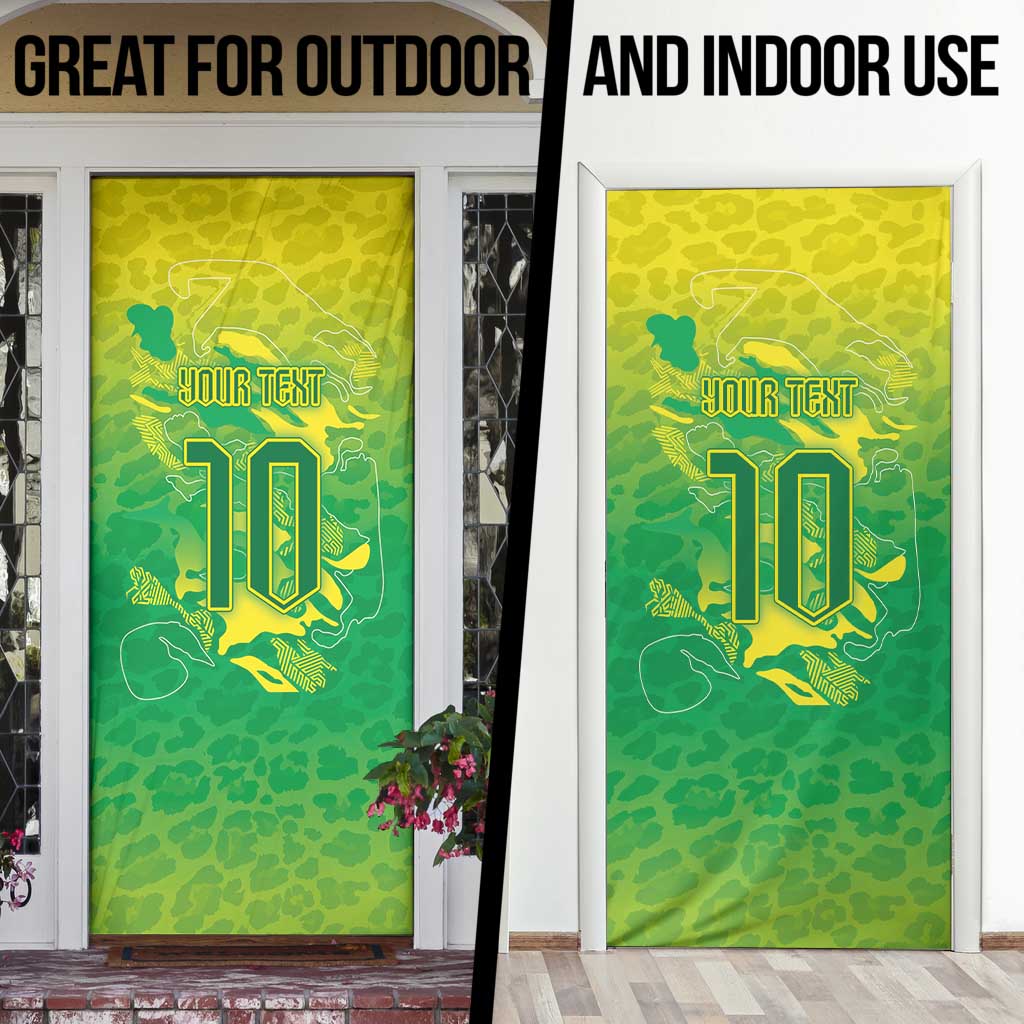 Custom Brazil National Football Door Cover South American Wild Nature Sporty Style - Wonder Print Shop