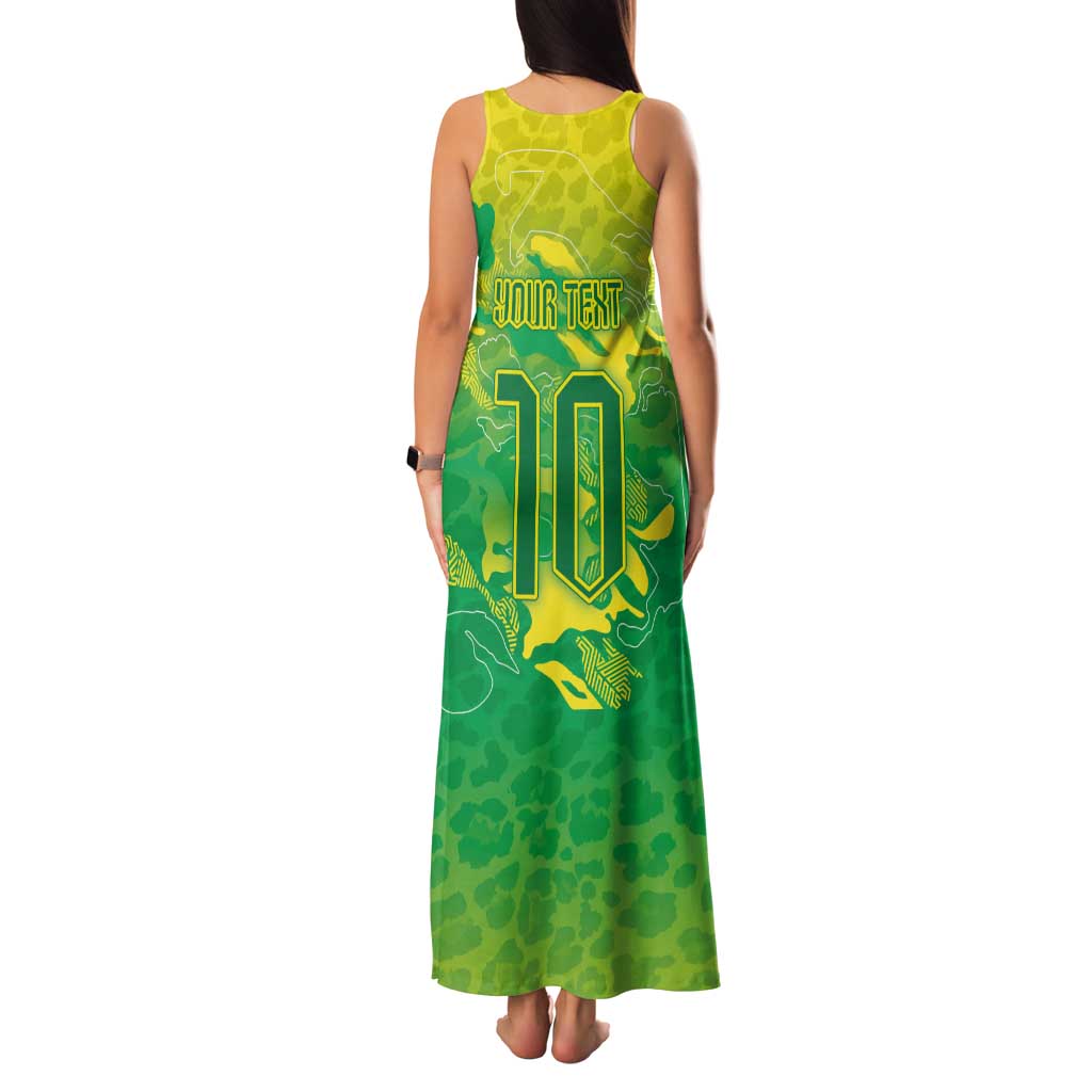 Custom Brazil National Football Family Matching Tank Maxi Dress and Hawaiian Shirt South American Wild Nature Sporty Style - Wonder Print Shop