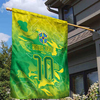 Custom Brazil National Football Garden Flag South American Wild Nature Sporty Style - Wonder Print Shop