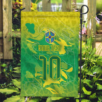 Custom Brazil National Football Garden Flag South American Wild Nature Sporty Style - Wonder Print Shop