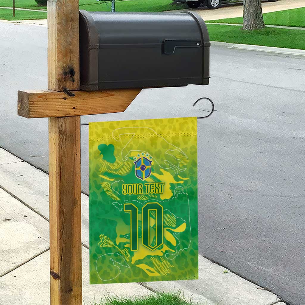 Custom Brazil National Football Garden Flag South American Wild Nature Sporty Style - Wonder Print Shop
