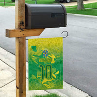 Custom Brazil National Football Garden Flag South American Wild Nature Sporty Style - Wonder Print Shop