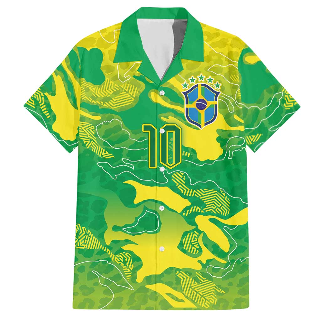 Custom Brazil National Football Hawaiian Shirt South American Wild Nature Sporty Style - Wonder Print Shop
