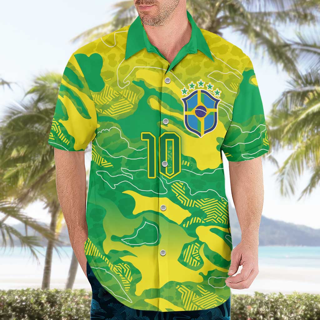 Custom Brazil National Football Hawaiian Shirt South American Wild Nature Sporty Style - Wonder Print Shop