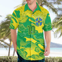 Custom Brazil National Football Hawaiian Shirt South American Wild Nature Sporty Style - Wonder Print Shop
