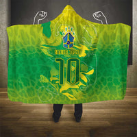 Custom Brazil National Football Hooded Blanket South American Wild Nature Sporty Style - Wonder Print Shop