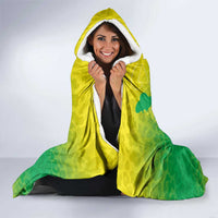Custom Brazil National Football Hooded Blanket South American Wild Nature Sporty Style - Wonder Print Shop