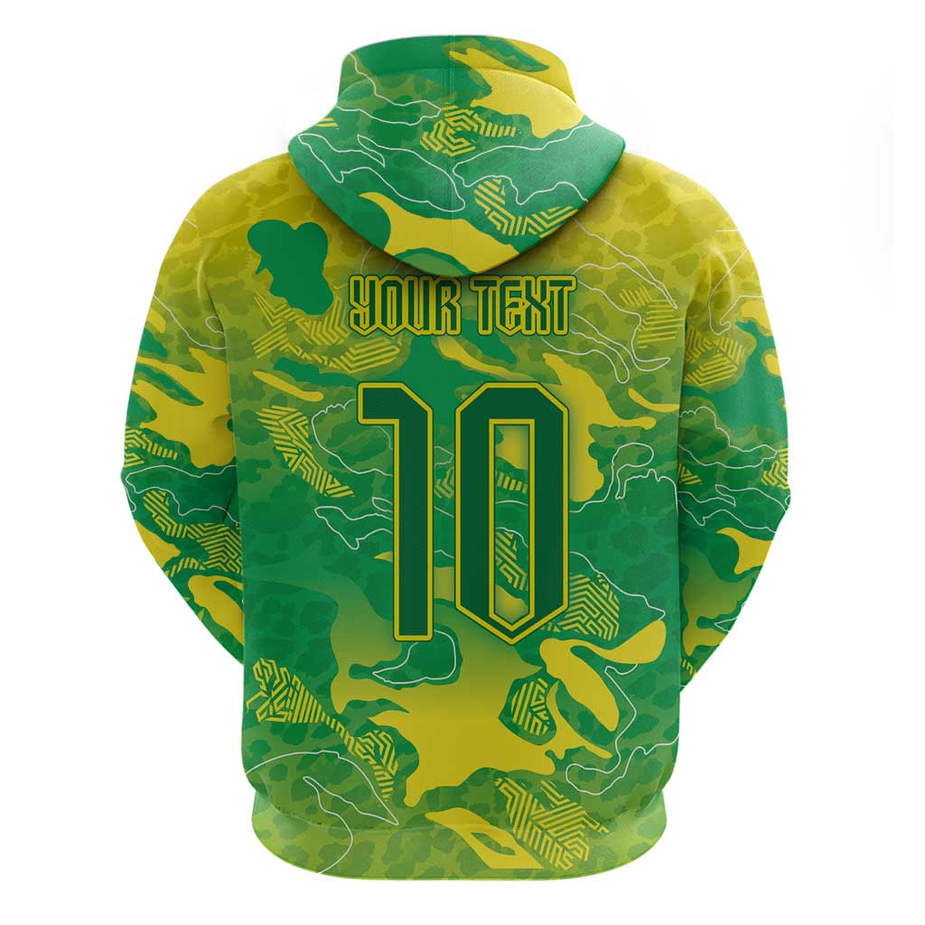 Custom Brazil National Football Hoodie South American Wild Nature Sporty Style - Wonder Print Shop