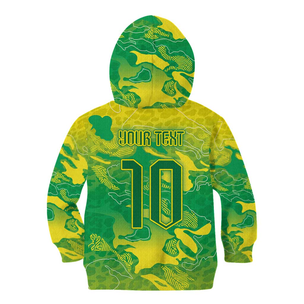 Custom Brazil National Football Kid Hoodie South American Wild Nature Sporty Style - Wonder Print Shop