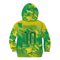 Custom Brazil National Football Kid Hoodie South American Wild Nature Sporty Style - Wonder Print Shop