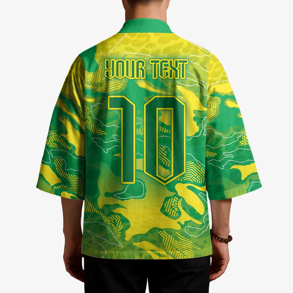 Custom Brazil National Football Kimono South American Wild Nature Sporty Style - Wonder Print Shop