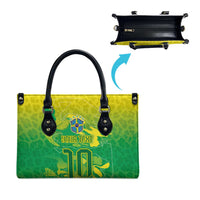 Custom Brazil National Football Leather Bag South American Wild Nature Sporty Style - Wonder Print Shop