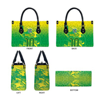 Custom Brazil National Football Leather Bag South American Wild Nature Sporty Style - Wonder Print Shop