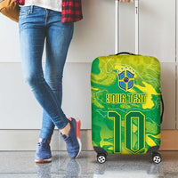 Custom Brazil National Football Luggage Cover South American Wild Nature Sporty Style - Wonder Print Shop