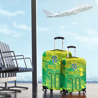 Custom Brazil National Football Luggage Cover South American Wild Nature Sporty Style - Wonder Print Shop
