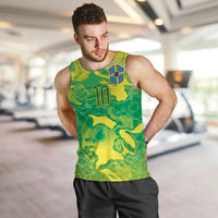 Custom Brazil National Football Men Tank Top South American Wild Nature Sporty Style - Wonder Print Shop