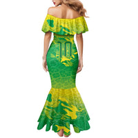 Custom Brazil National Football Mermaid Dress South American Wild Nature Sporty Style - Wonder Print Shop