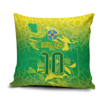 Custom Brazil National Football Pillow Cover South American Wild Nature Sporty Style - Wonder Print Shop