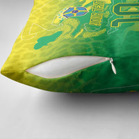 Custom Brazil National Football Pillow Cover South American Wild Nature Sporty Style - Wonder Print Shop
