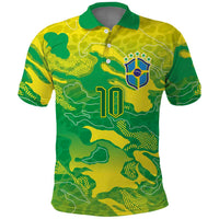 Custom Brazil National Football Polo Shirt South American Wild Nature Sporty Style - Wonder Print Shop
