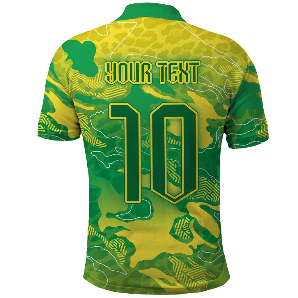 Custom Brazil National Football Polo Shirt South American Wild Nature Sporty Style - Wonder Print Shop