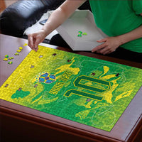 Custom Brazil National Football Puzzle South American Wild Nature Sporty Style - Wonder Print Shop