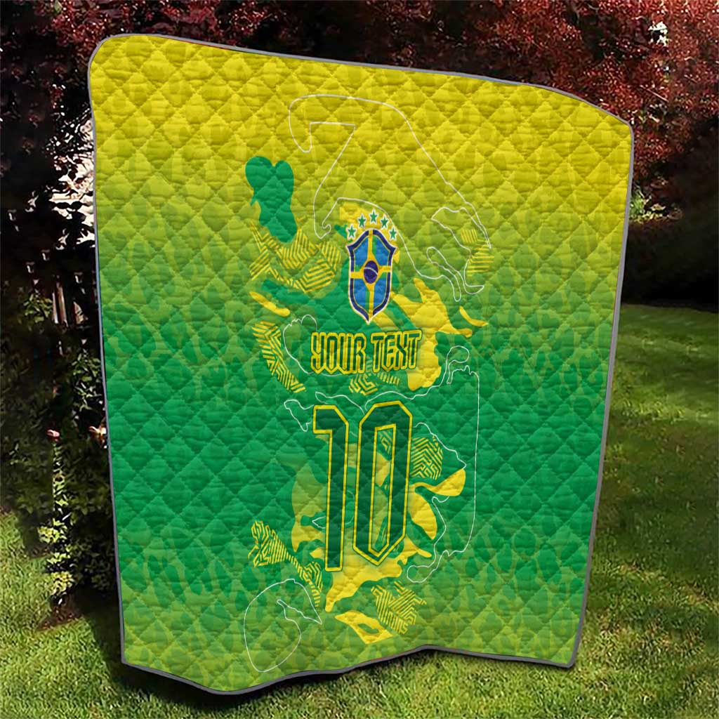 Custom Brazil National Football Quilt South American Wild Nature Sporty Style - Wonder Print Shop